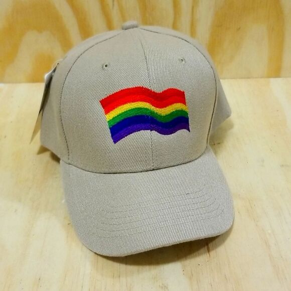 LGBTQ Squiggly Pride Adjustable Hat Unisex - Picture 1 of 7